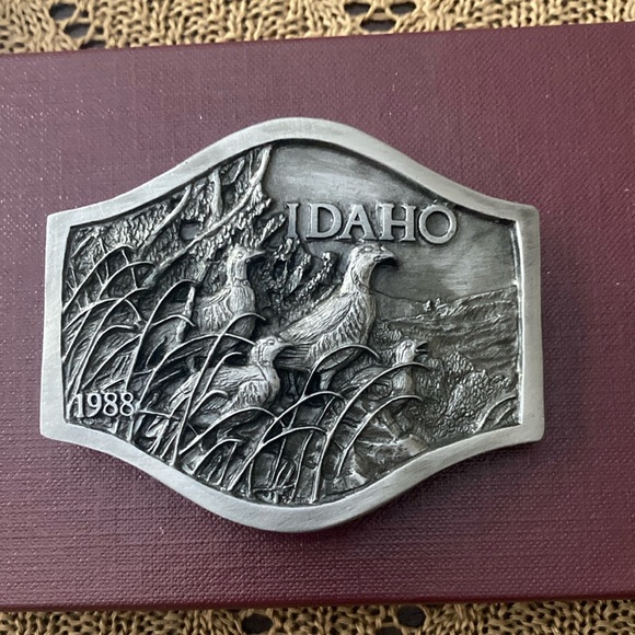 1988 Idaho migratory birds belt buckle. Vintage. - Picture 1 of 5